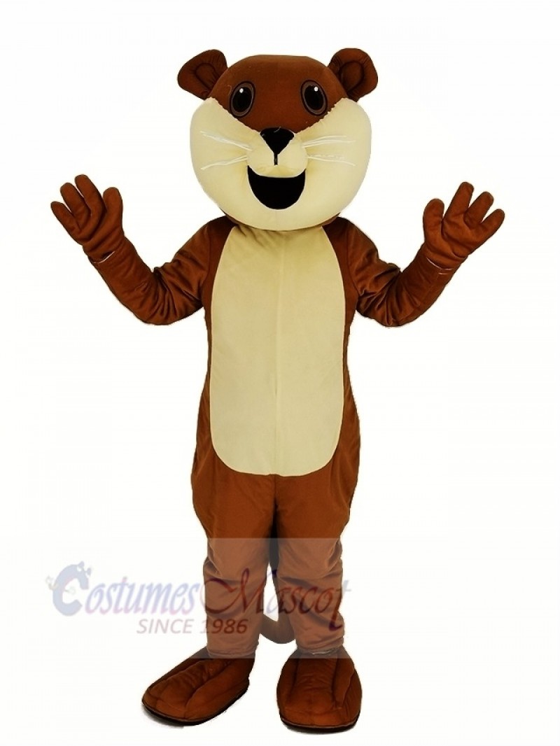 Brown Ollie Otter Mascot Costume Animal