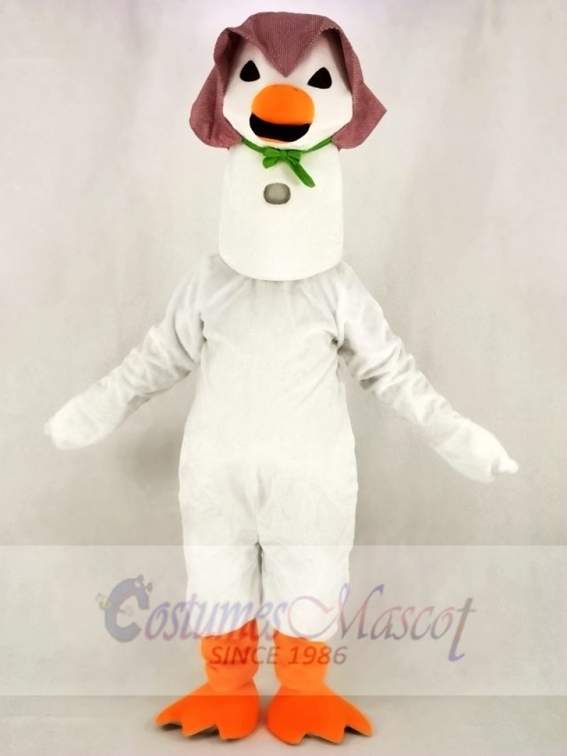 White Mother Goose Mascot Costume School	