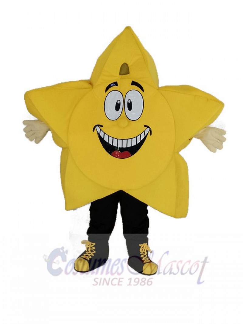 Yellow Comic Star Mascot Costume