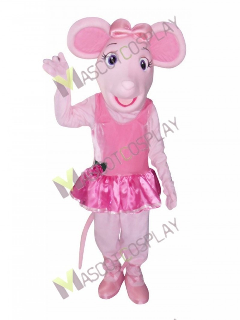 High Quality Adult Angelina Ballerina Mouse Mascot Costume