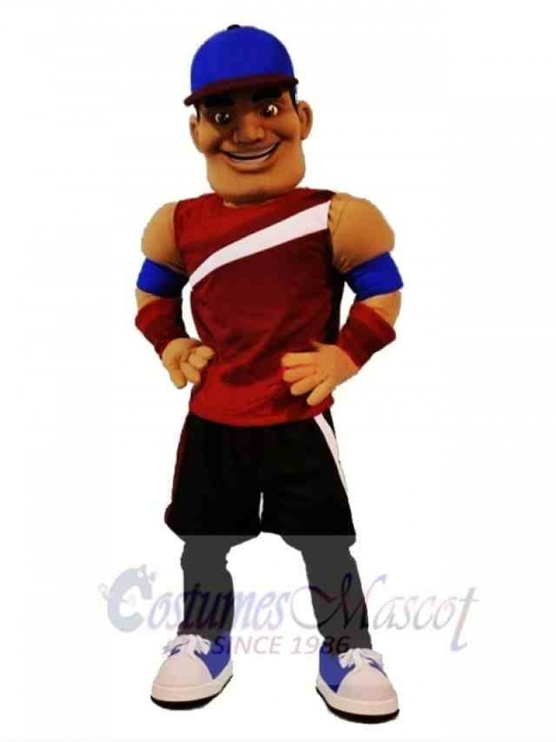 Sporty Man Mascot Costume 