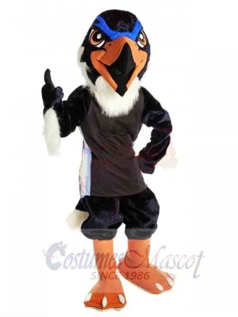School Blue Hawk Mascot Costume 