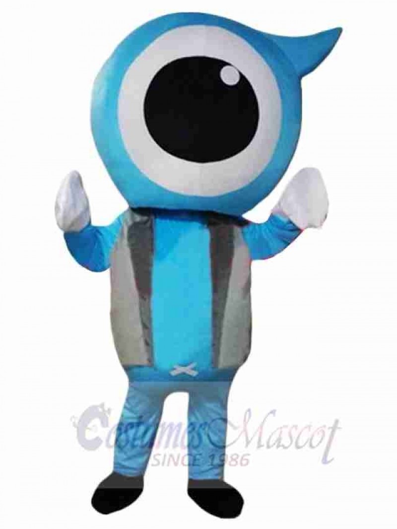 Blue Eyeball Mascot Costume 