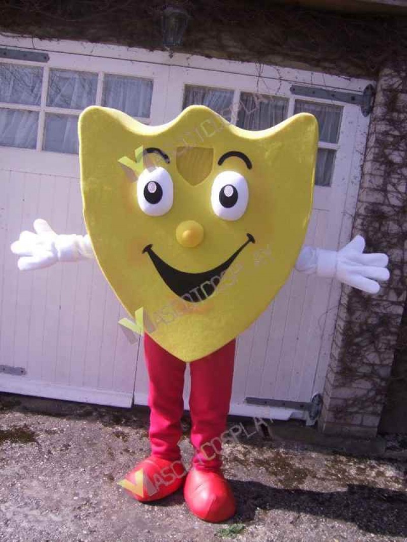 High Quality Adult Yellow Shield Mascot Costume