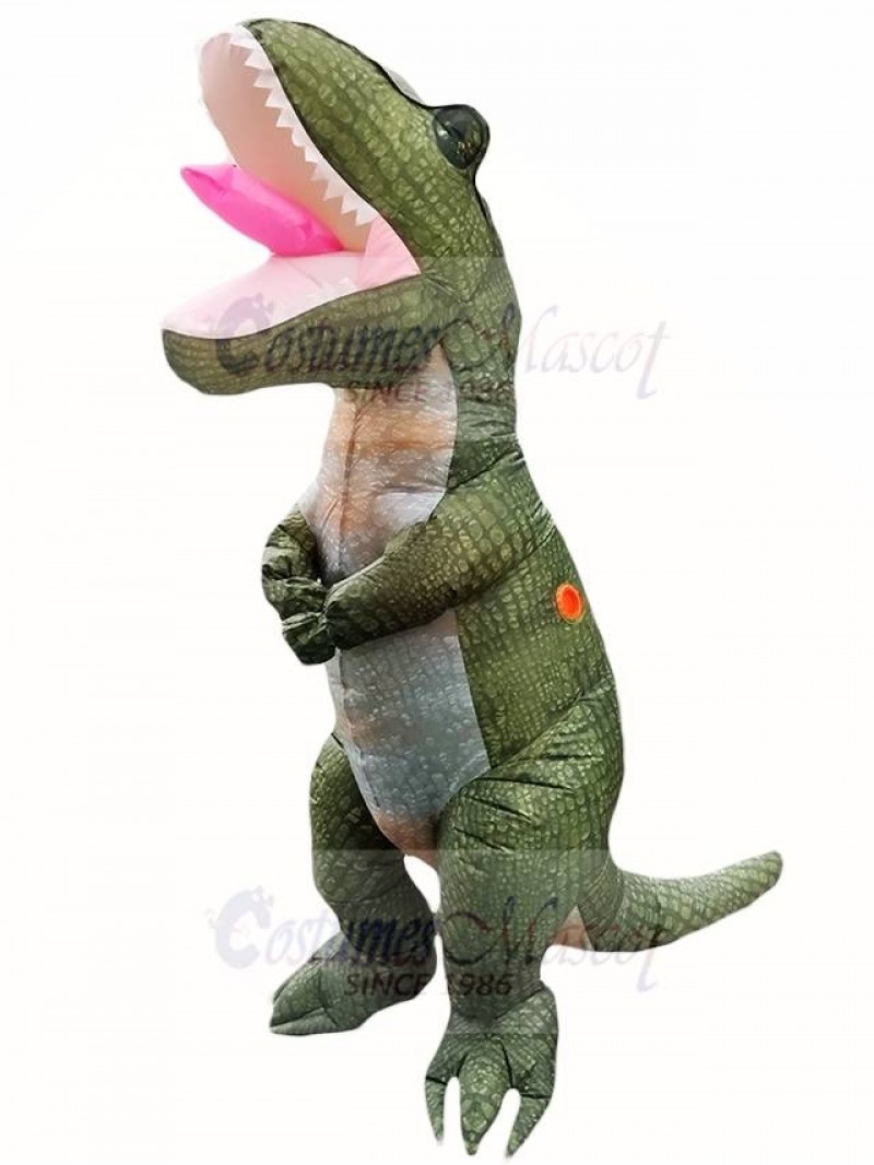 Dark Green Tyrannosaurus T-Rex Inflatable Costume