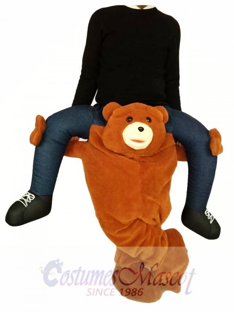 Piggyback Brown Bear Carry Me Ride on Teddy Bear Mascot Costume