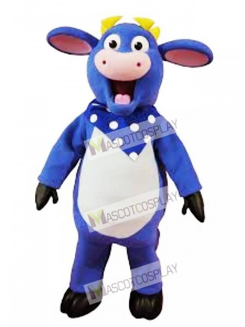 Blue Bull Mascot Costume