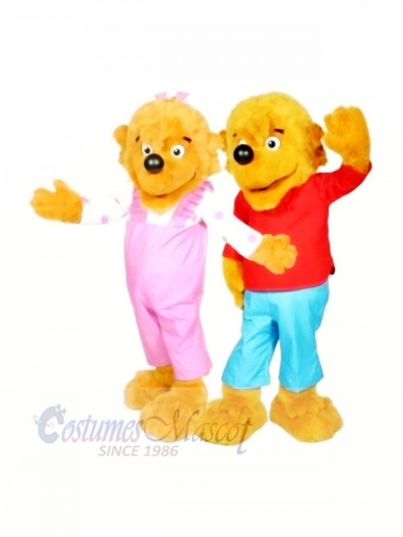 Bear Brother and Sister Siblings Mascot Costumes Animal