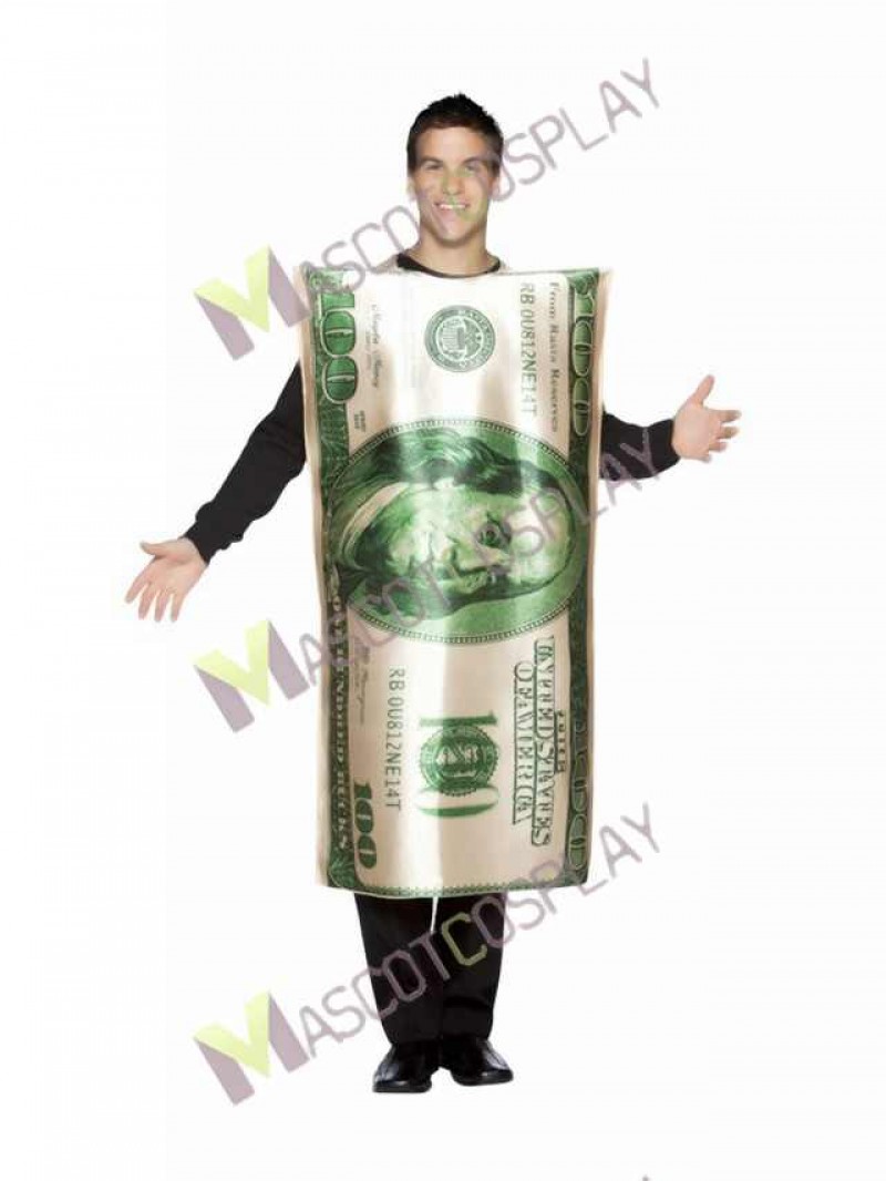 High Quality Adult Bill Note Mascot Costume