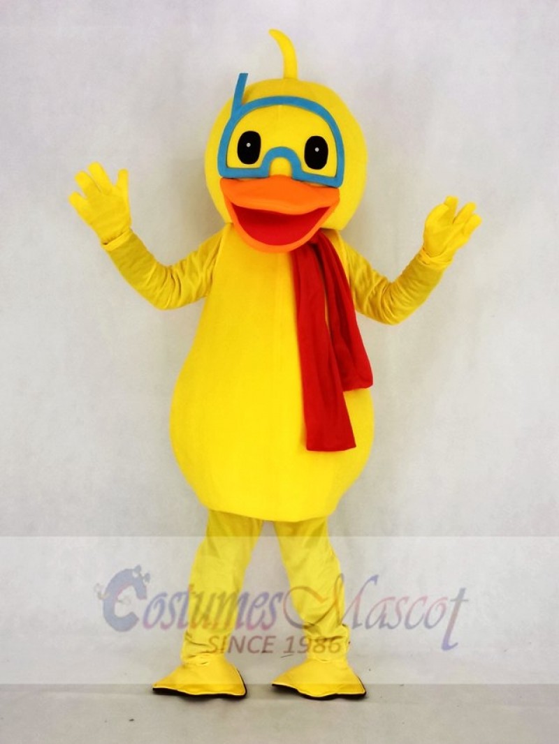 Cute Yellow Duck Mascot Costume School