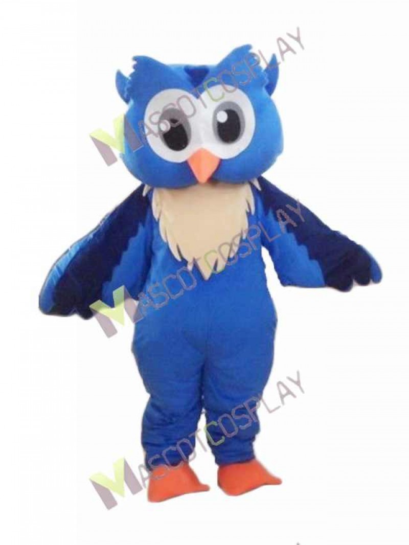 Adult Friendly Big Blue Owl Mascot Costume