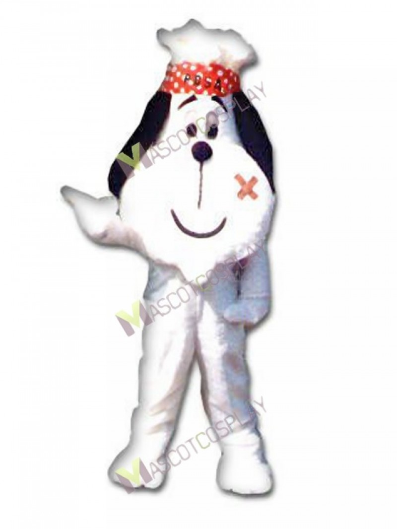 High Quality Adult British Red Cross Dog White Dog Mascot Costume