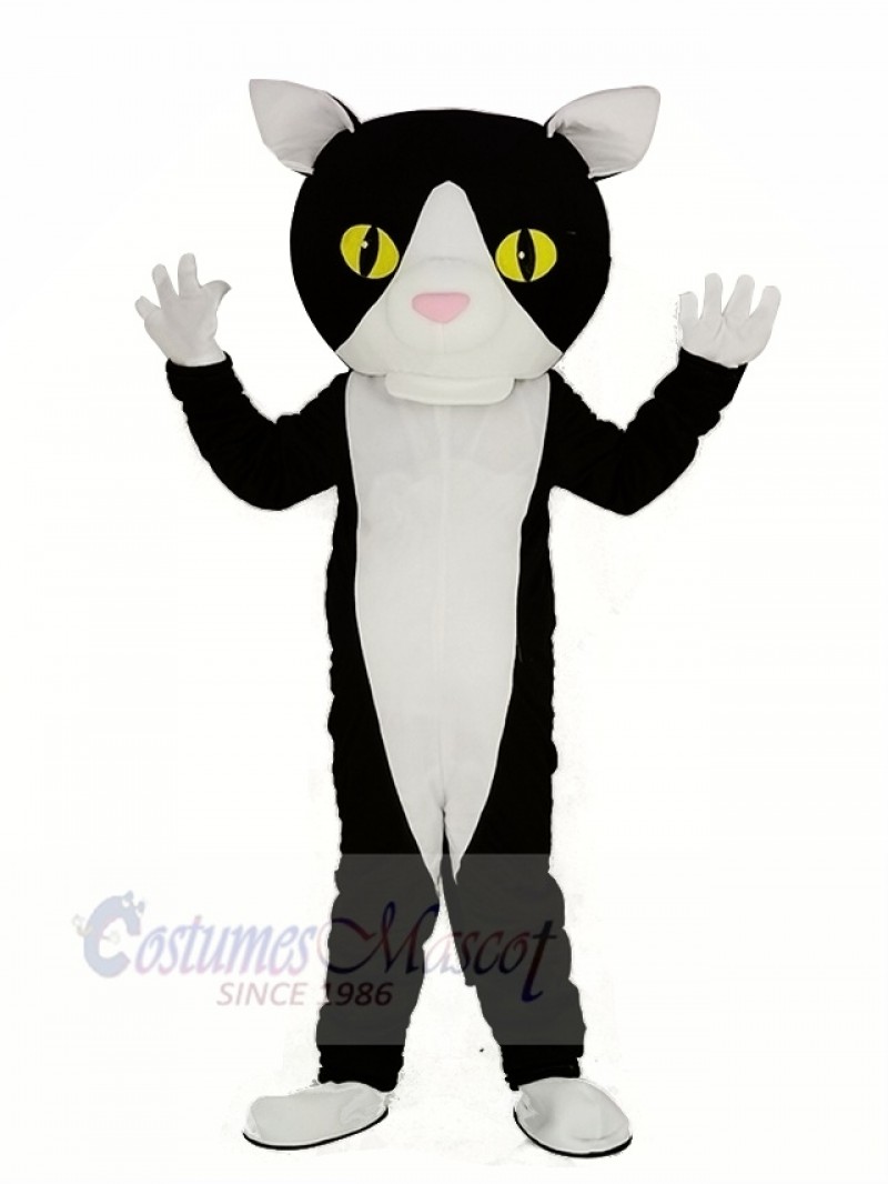 Black and White Cat Mascot Costume Animal