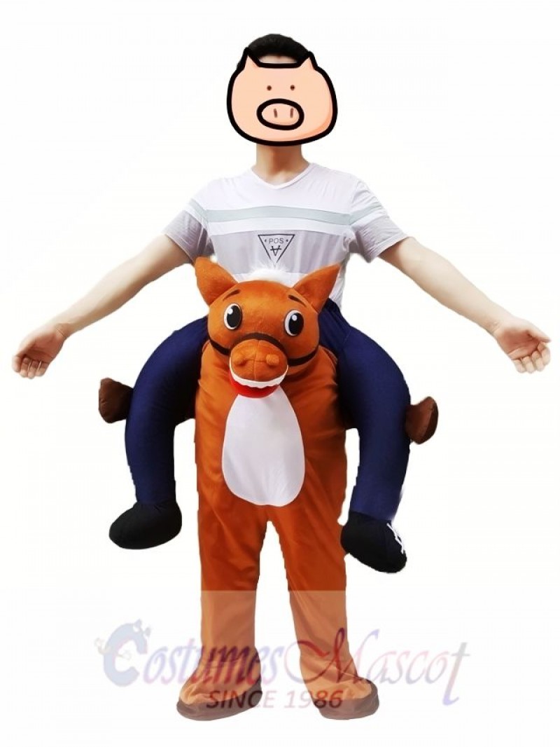 Wild Western Horse Carry Me Piggy Back Mascot Farm Cowboy Costume