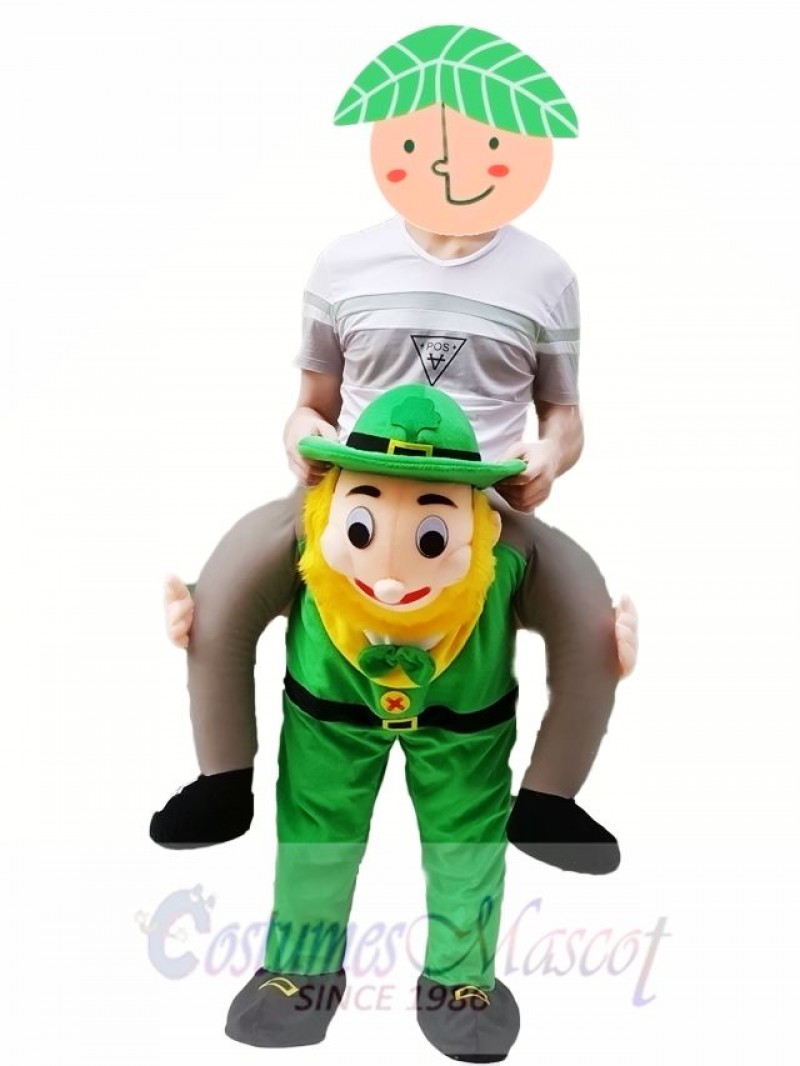 Piggy Back Costume Irish Carry Me Leprechaun Mascot Costume Clover St Patricks Day