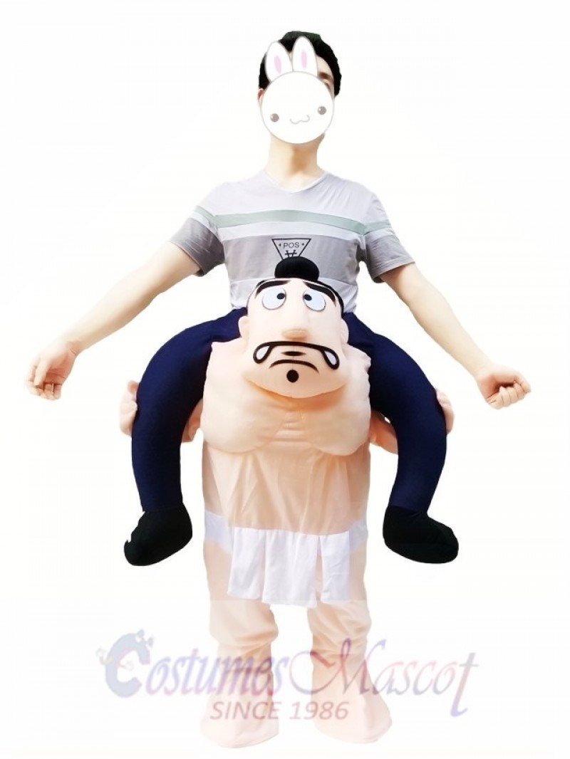 Carry Me Japanese Sumo Wrestling Costume Wrestler Piggy Back Mascot Costume