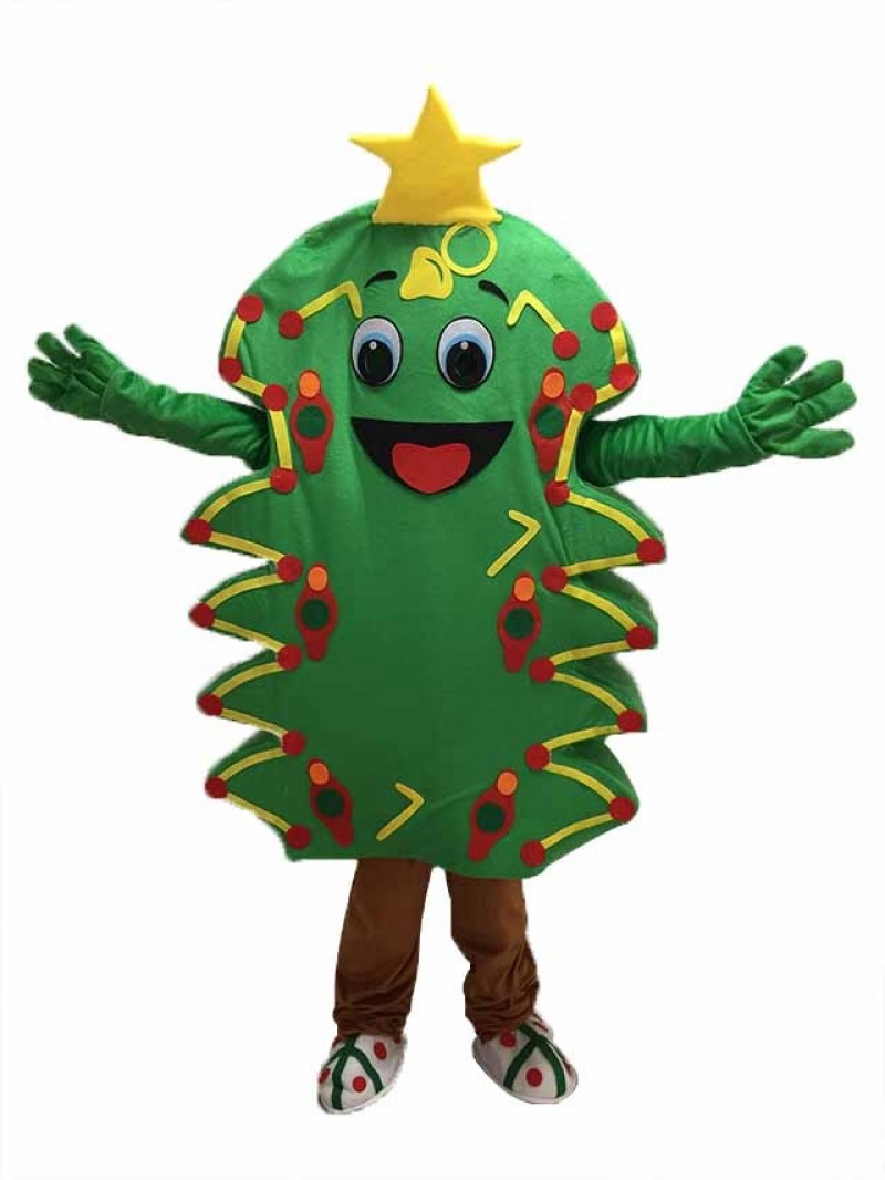 Green Christmas Tree Adult Mascot Costume