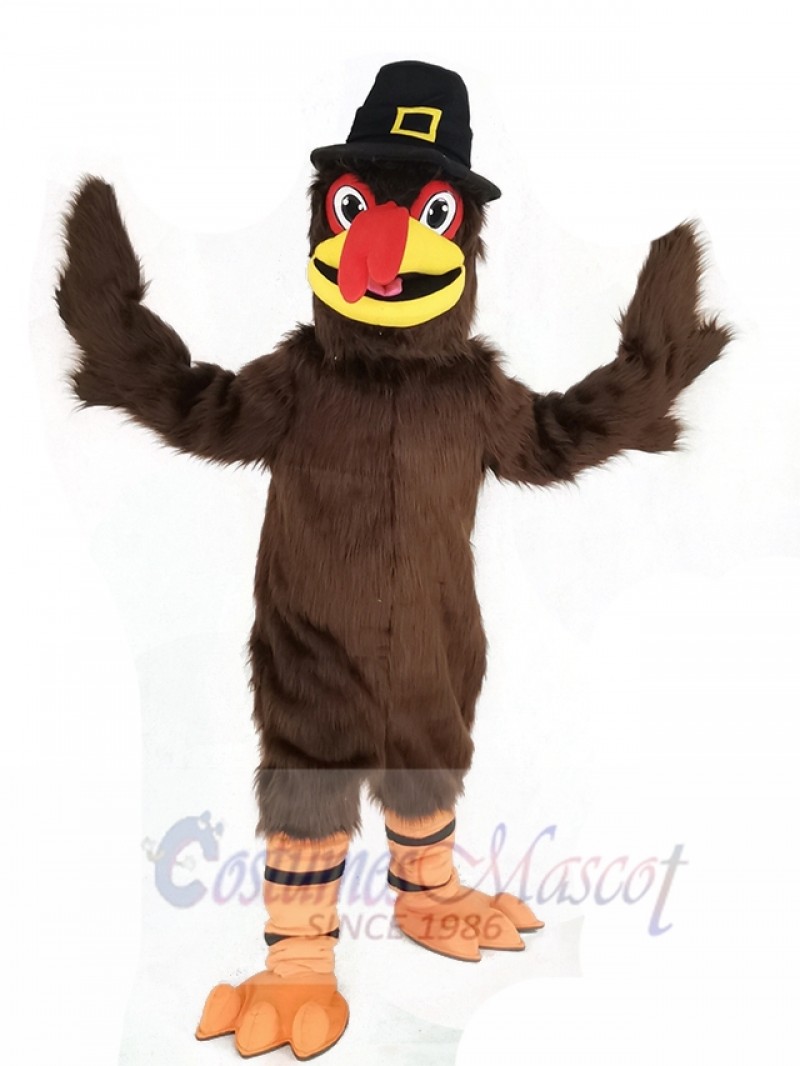 Thanksgiving Turkey with Black Hat Mascot Costume