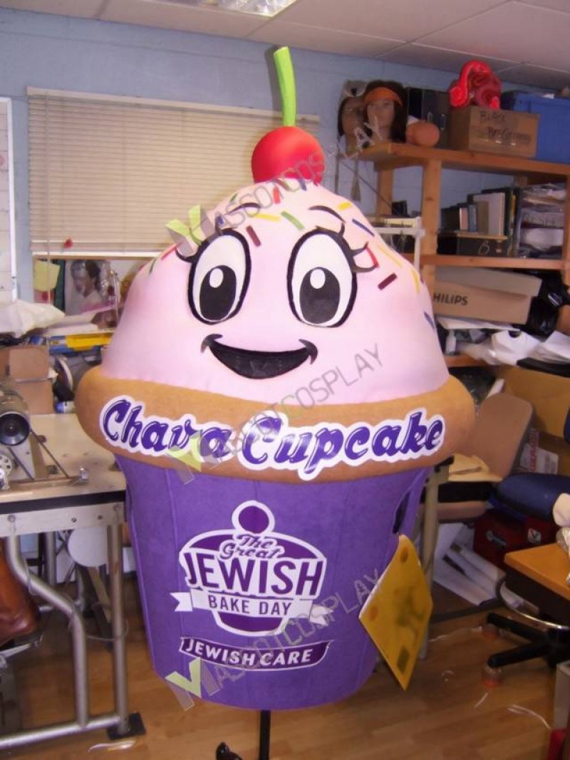 High Quality Adult Cupcake for Jewish Bake Day Mascot Costume