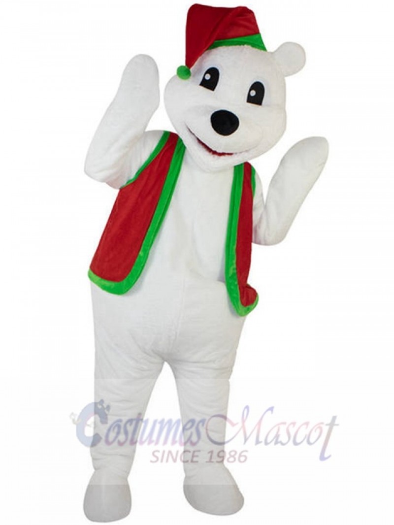 Christmas Polar Bear mascot costume