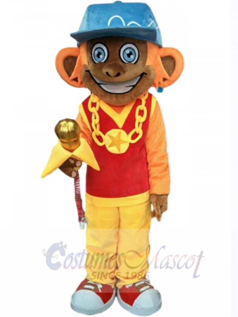 DJ Monkey mascot costume