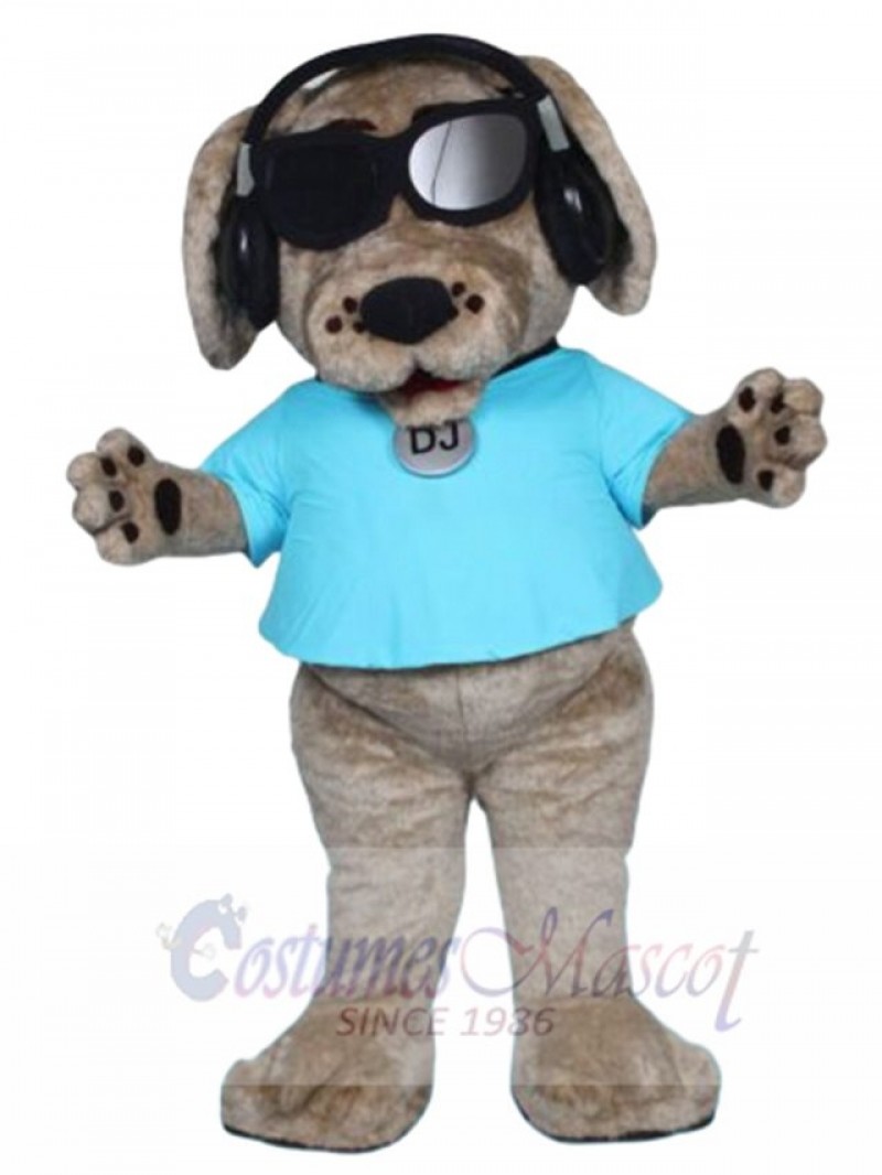 DJ the Dog mascot costume
