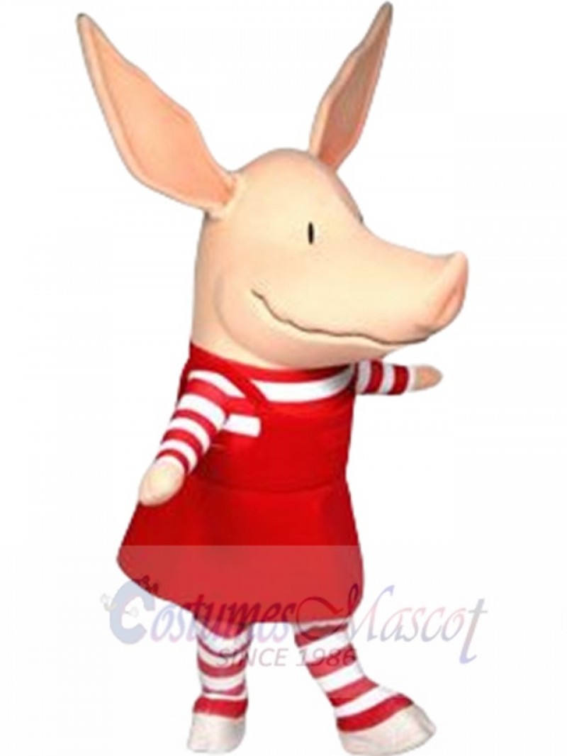 Olivia Pig mascot costume