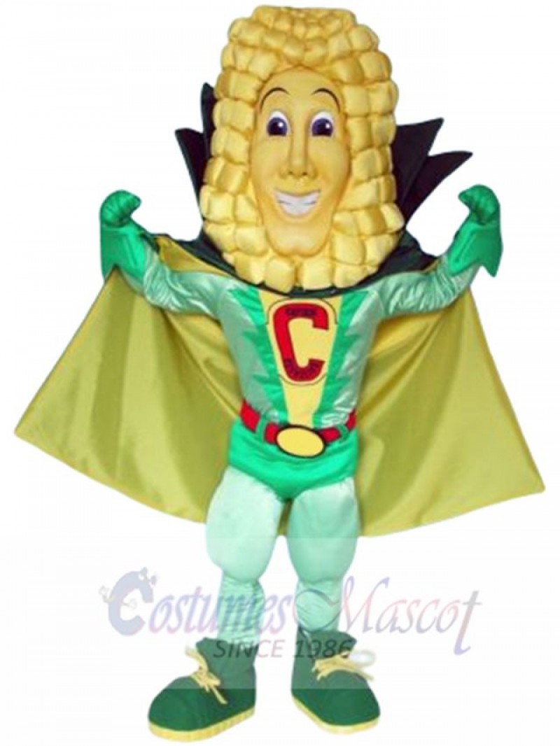 Corn Superhero mascot costume