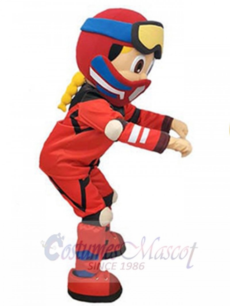 Ski Girl mascot costume