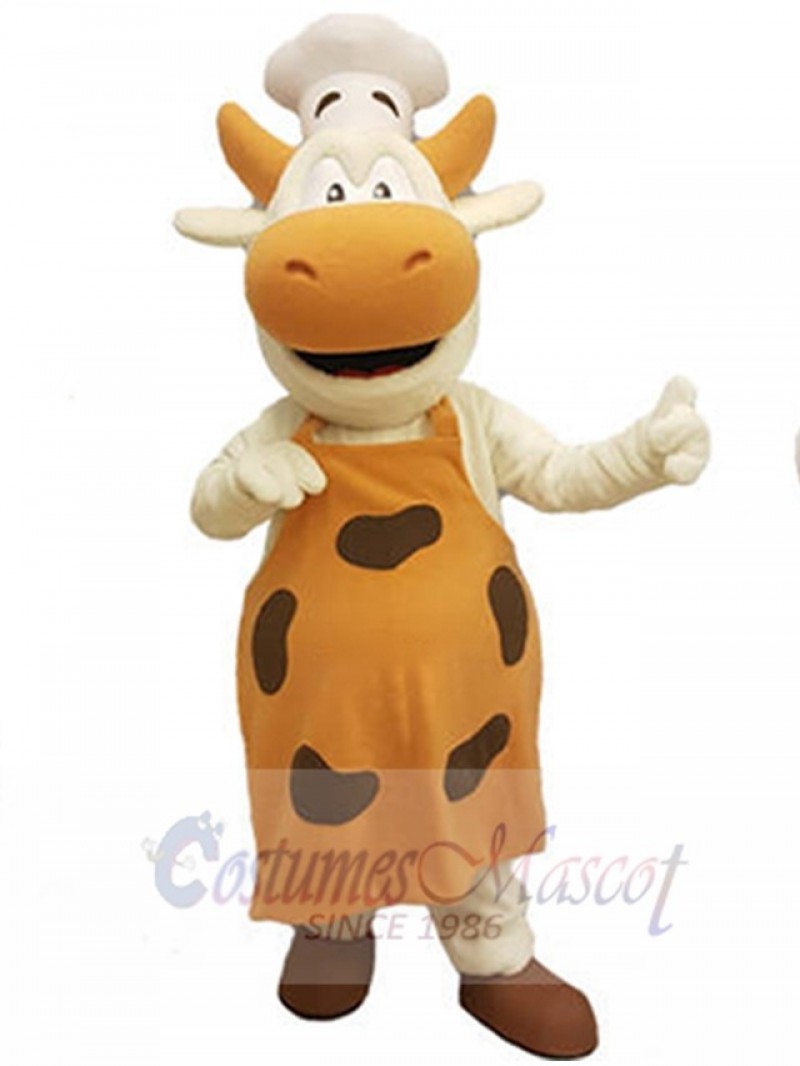 Chef Cow mascot costume