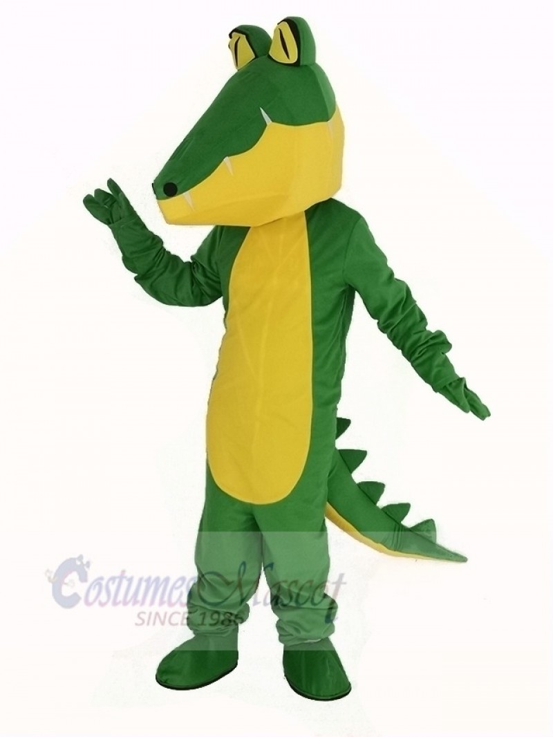 Crocodile with Yellow Belly Mascot Costume