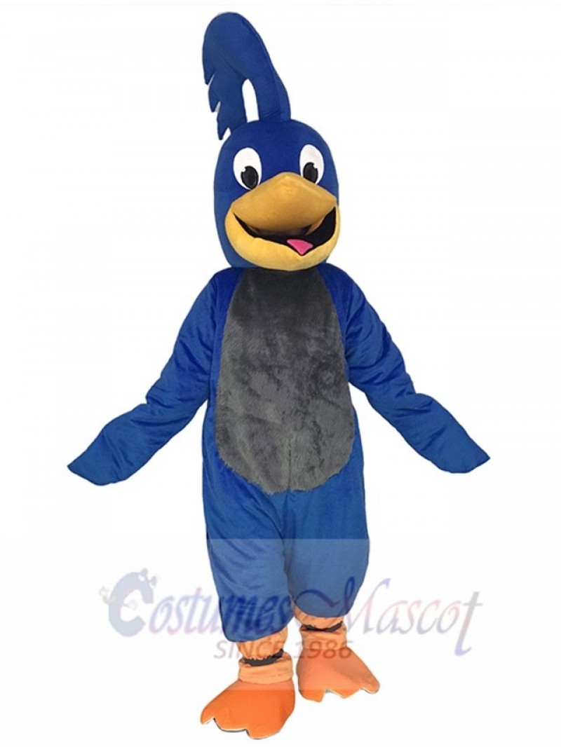 Adult Blue Roadrunner with Gray Belly Mascot Costume