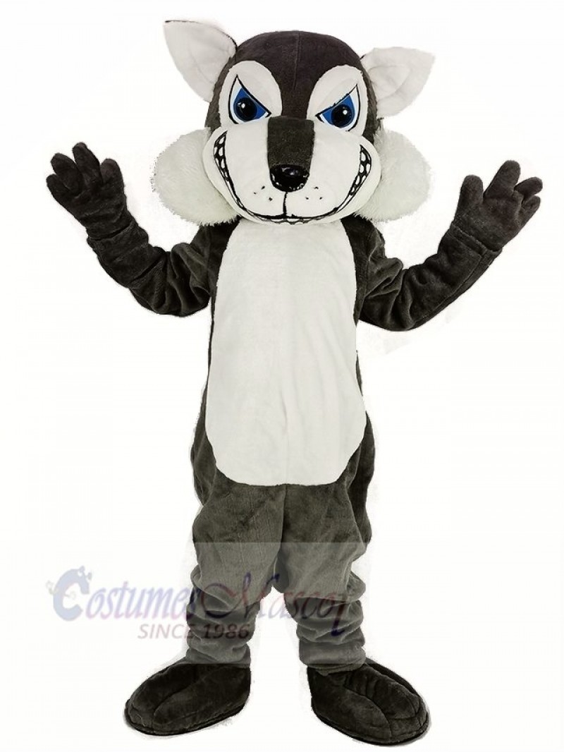 Dark Gray Wolf Mascot Costume Animal