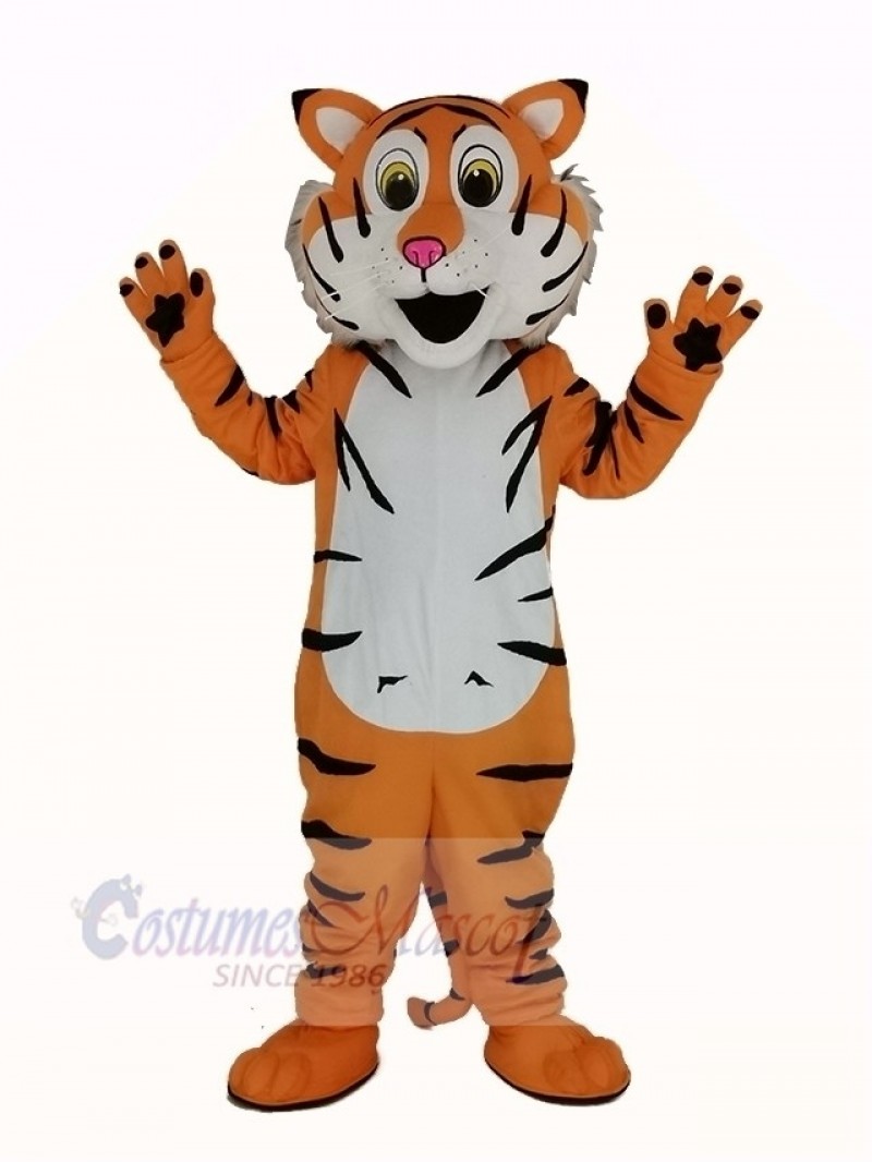 Friendly Tiger Mascot Costume Adult