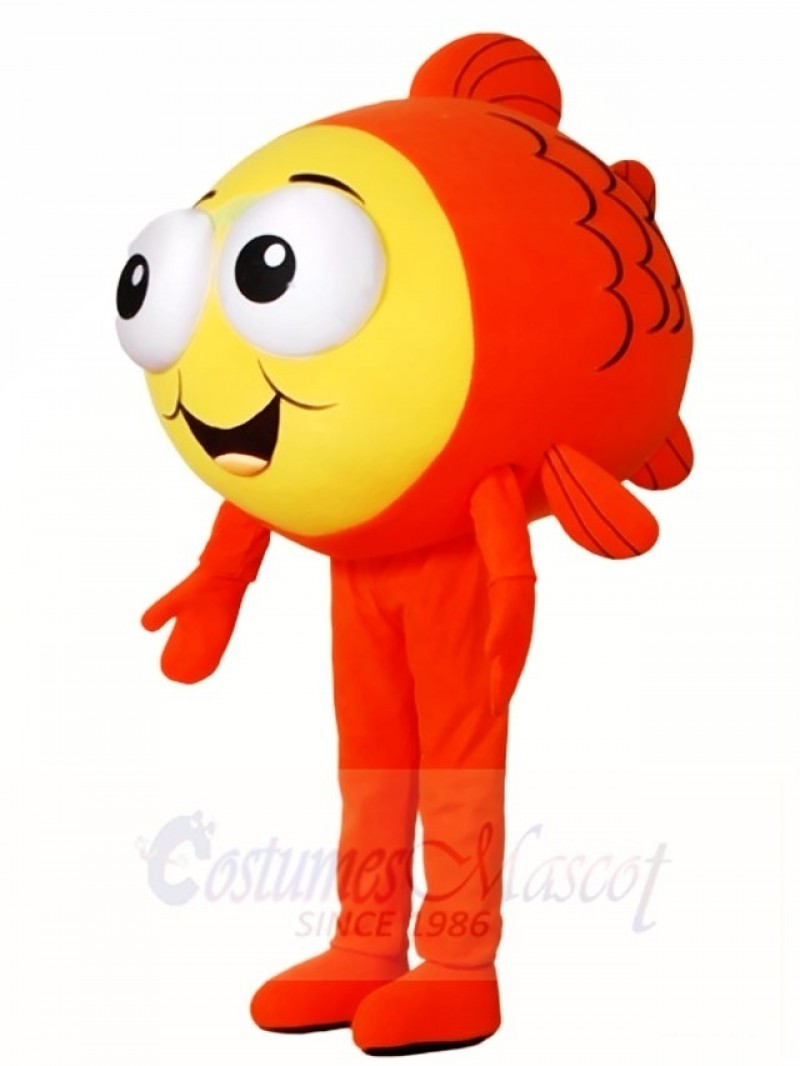 Orange Fish Mascot Costumes Sea Ocean