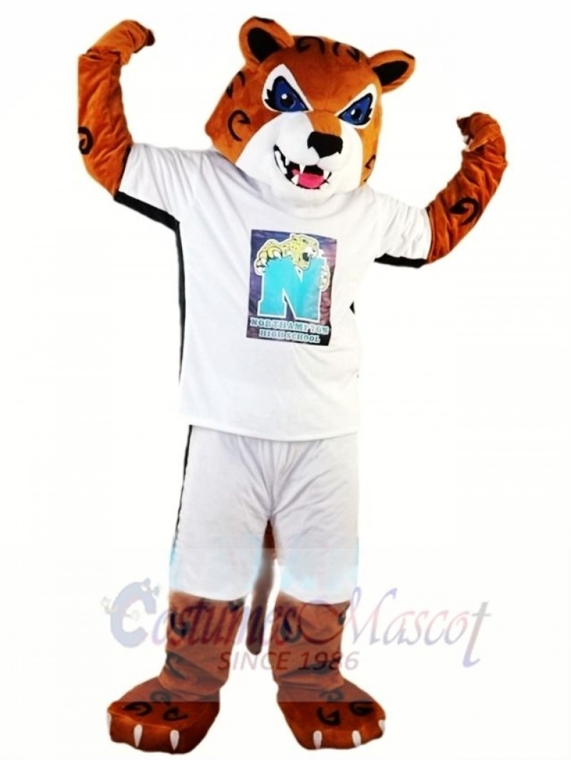 High School Energetic Tiger Mascot Costume