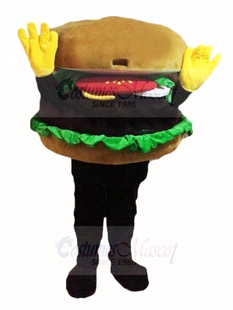 Hands Up Hamburger Mascot Costume 