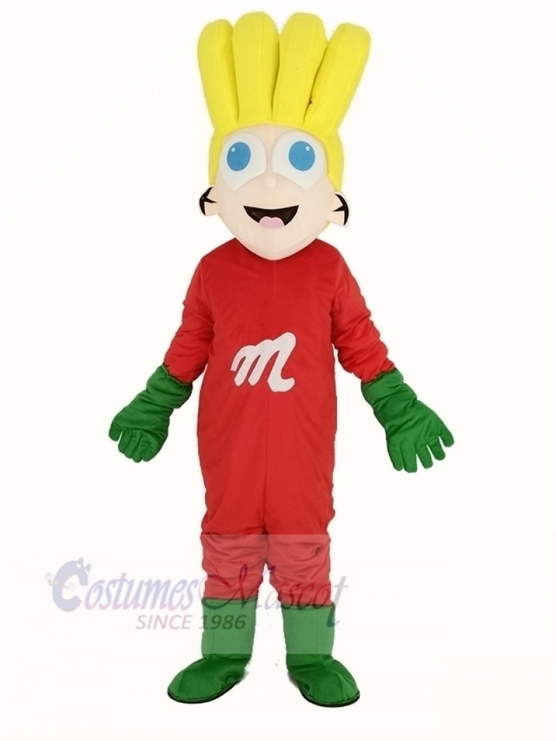Super Boy Mascot Costume