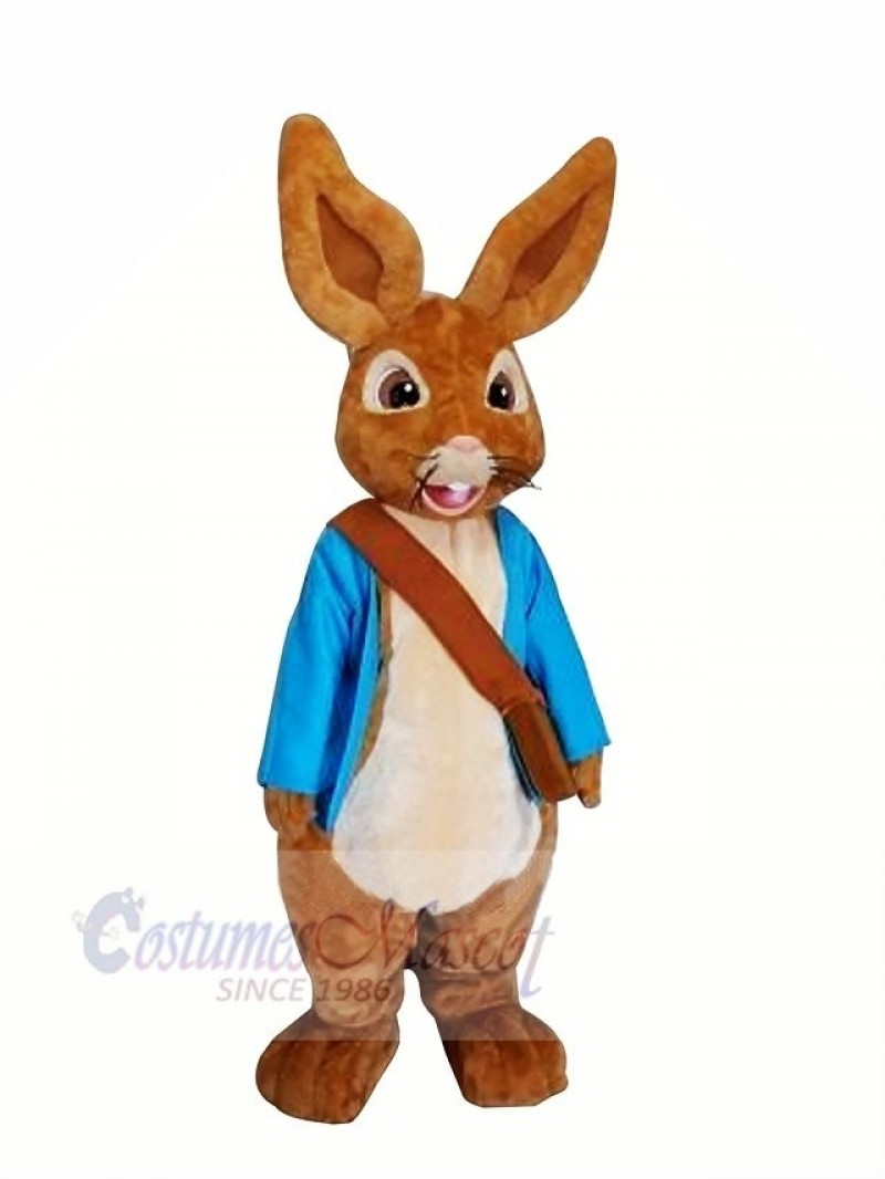 Peter Rabbit with Blue Clothes Mascot Costumes Cartoon	