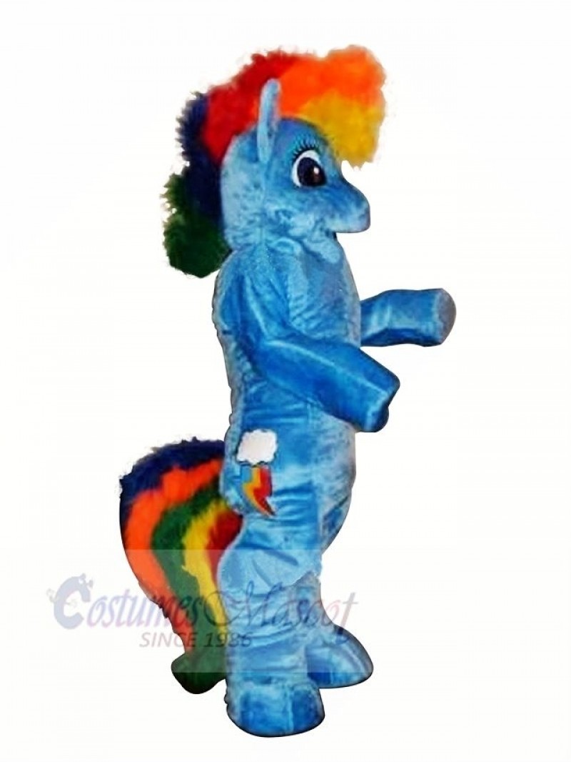 Blue Pony Horse Mascot Costumes Cartoon