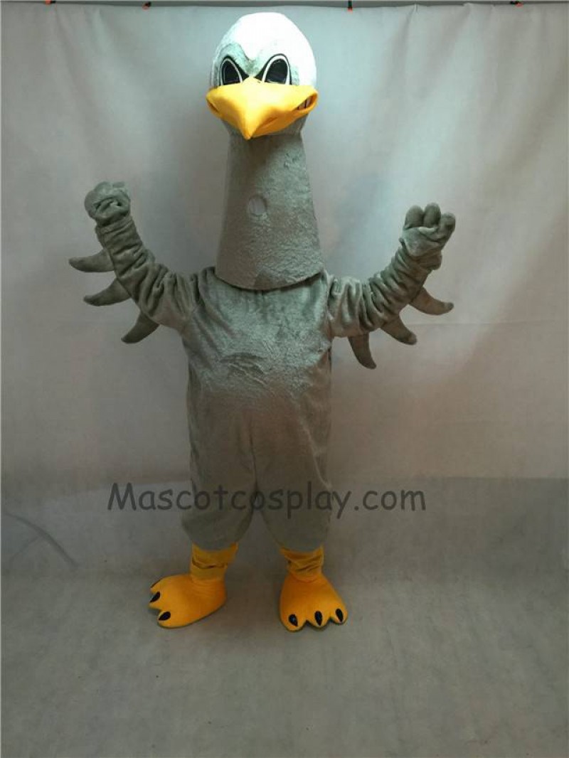 Fierce Grey Crane Mascot Costume