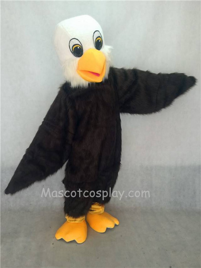 Hot Sale Adorable Realistic New Hairy Brown Baby Bald Eagle Mascot Costume