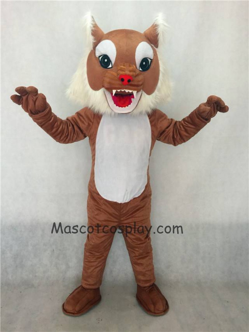 Hot Sale Adorable Realistic New Brown Wildcat Cat Mascot Costume