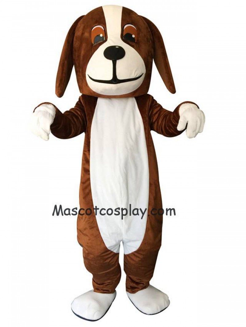 New Brown Basset Hound Dog Mascot Costume