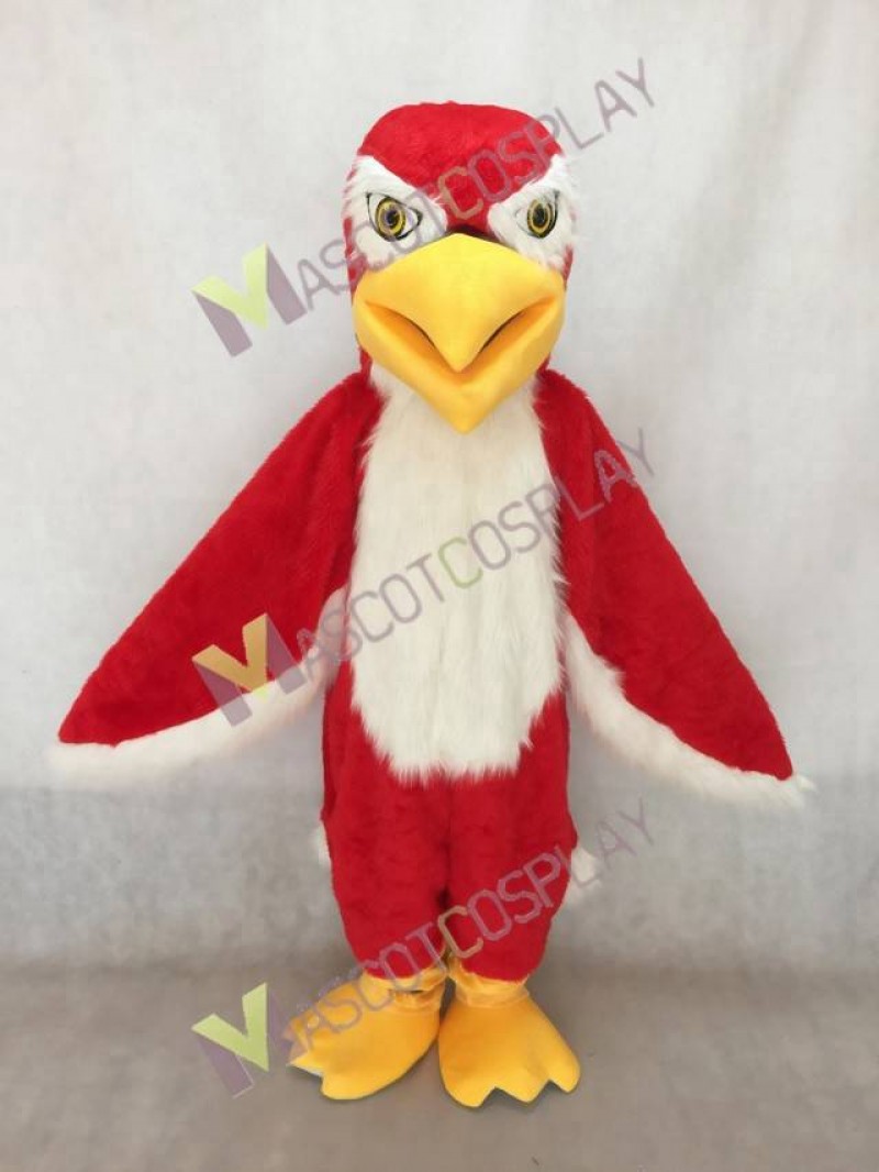 New Red Hawk Falcon with White Belly Mascot Costume