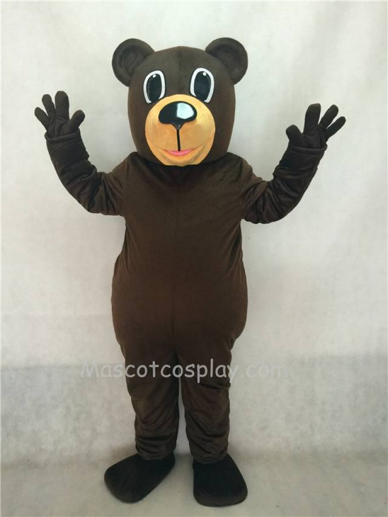 Hot Sale Adorable Realistic New Popular Professional Dark Brown Chocolate Buford Bear Mascot Costume