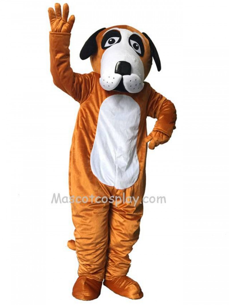 Cute Brown Billie Bernard Dog Mascot Costume