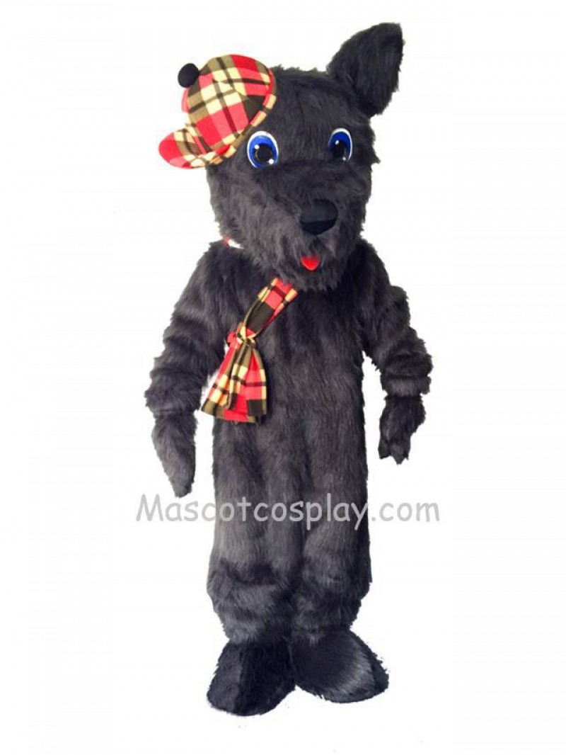 Cute Black Scotty Dog Mascot Costume