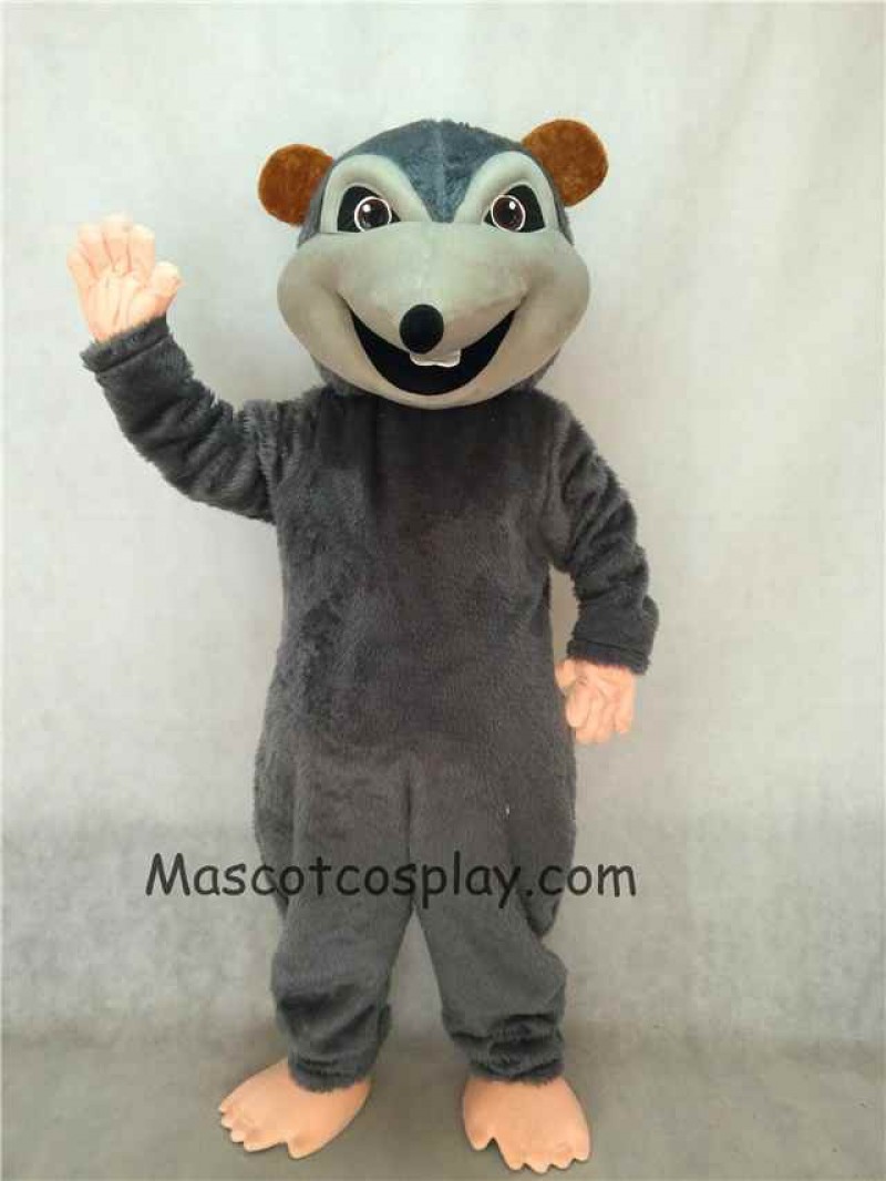 New Dark Gray Rink Rat Mascot Costume