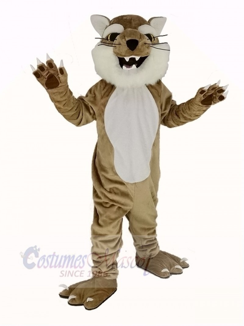 Brown and White Bobcats Mascot Costume Animal